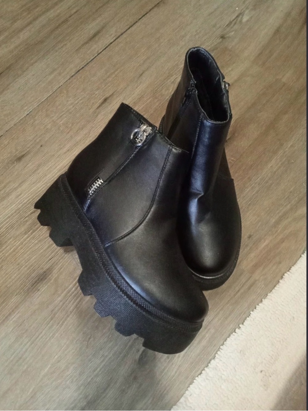 Black Platform Ankle Boots